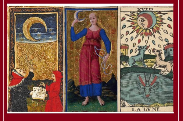 luna moon tarocchi tarocco tarot andrea vitali antonio dentice rubrics rubrics,it arcani maggiori diana ecate cane nero dog ululato parche moire divinazione arte storia storia dell'art elettura